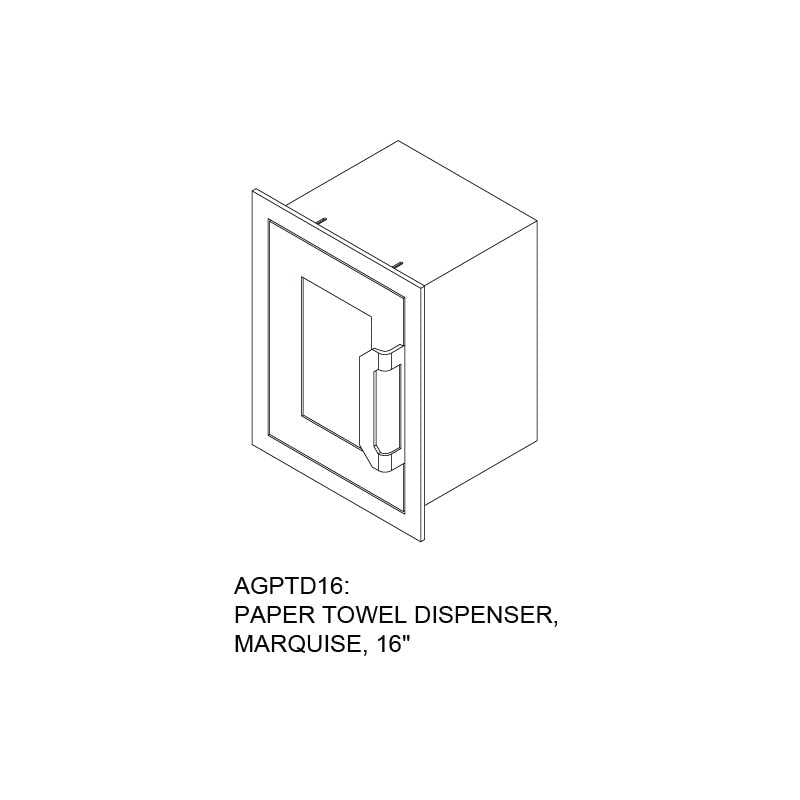 Hestan Paper Towel Dispenser | Line Drawing