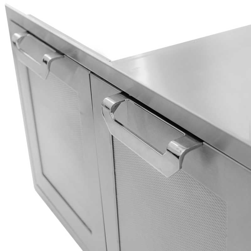 Hestan Propane Tank/Trash Drawer Combo | Mounting Flange Detail