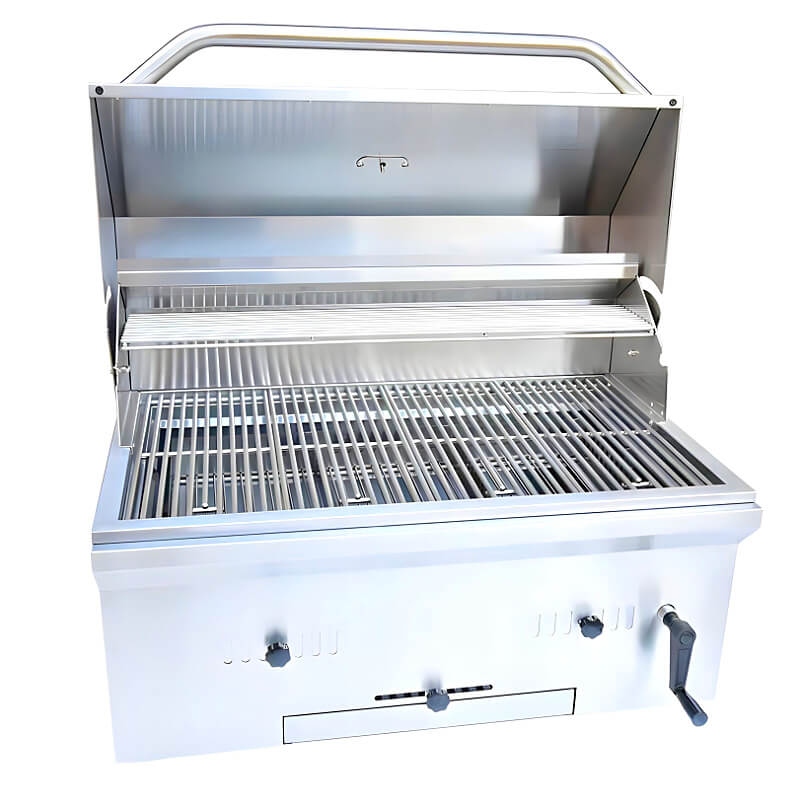 KoKoMo Grills 32 Inch Built In Charcoal Grill | 304 Stainless Steel