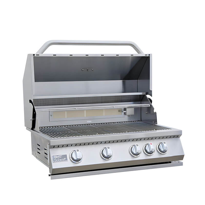 Kokomo Grills St. John 7 Ft 6-Inch BBQ Island | Kokomo 32-Inch 4 Burner Gas Grill with Double Walled Stainless Steel