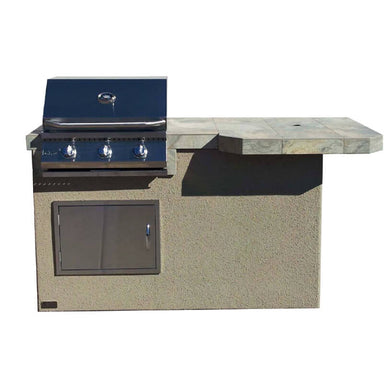 Kokomo Grills Mini Maui 6 Ft. Square Bar Top with 26-Inch Grill Island