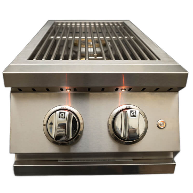 Kokomo Grills Professional Double Side Burner | Red LED Lighting