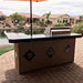 Kokomo Grills St. John 7 Ft 6-Inch BBQ Island w/ Raised Bar Countertop | Decorative Bar Side