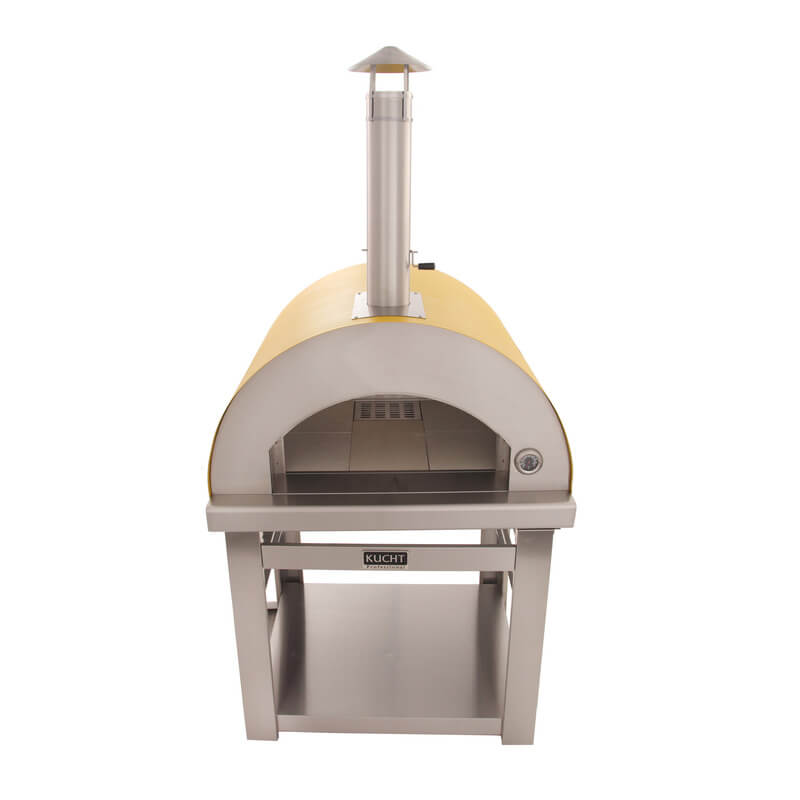 Kucht Venice Wood-Fired Outdoor Pizza Oven | Front View Shelves In