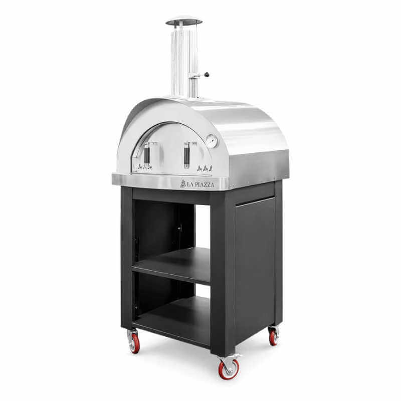 La Piazza Piccolo Stainless Steel Pizza Oven With Premium Cart