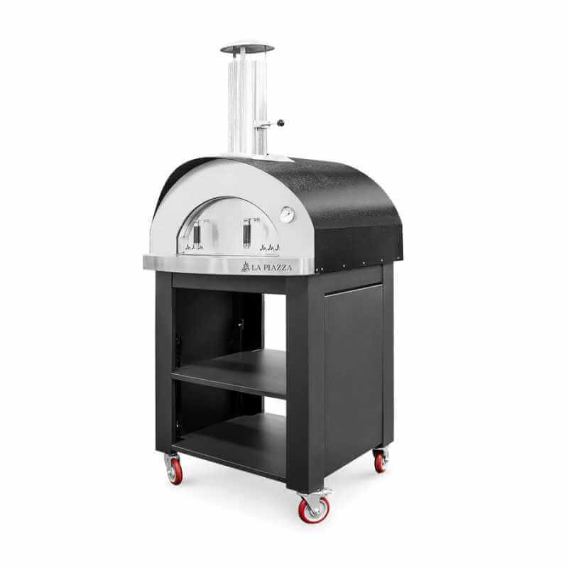 La Piazza Toscana 40-Inch Pizza Oven w/ Premium Cart | Black