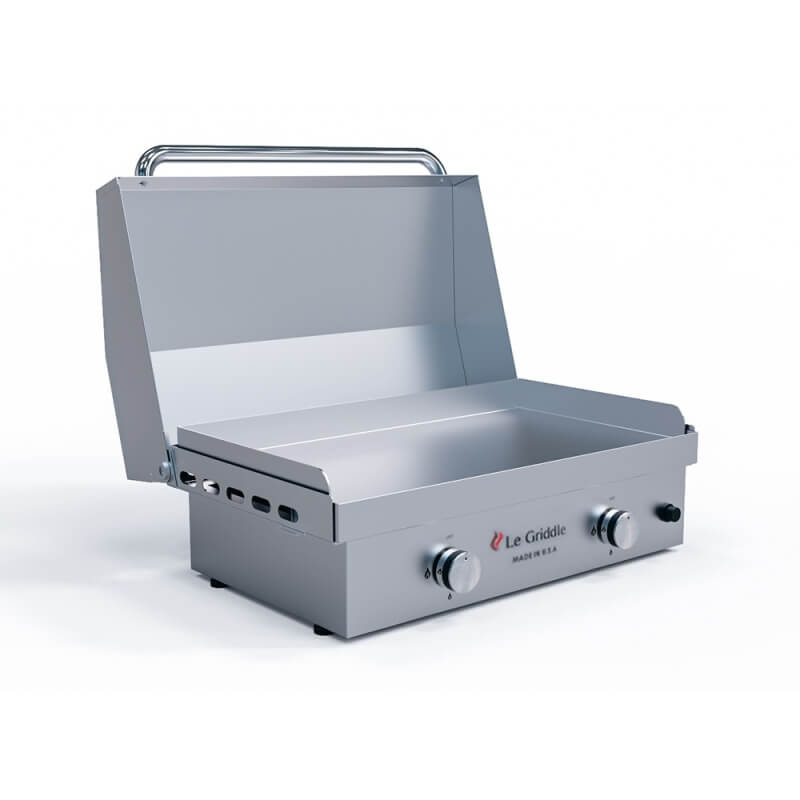 Le Griddle Ranch Hand Gas Griddle | Hinged Stainless Steel Lid