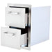 Lion 15-Inch Stainless Steel Double Access Drawer | 304 Stainless Steel Construction