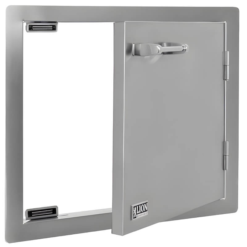 Lion 22-Inch Horizontal Single Access Door with Paper Towel Rack | Magnetic Latches