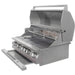 Lion L90000 40-Inch Gas Grill Open Hood View — Premium Stainless Steel Cooking Grates, 5-Burner, 802 Sq. In.