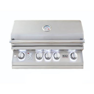 Lion L75000 32-Inch 4-Burner Built-In Stainless Steel Gas Grill — 60,000 BTU, 304 SS, Infrared Rear Burner, CSA Certified