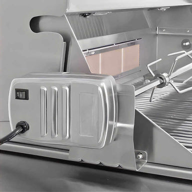 Lion L60000 32-Inch 4-Burner Stainless Steel Freestanding Gas Grill | Rotisserie Kit Motor