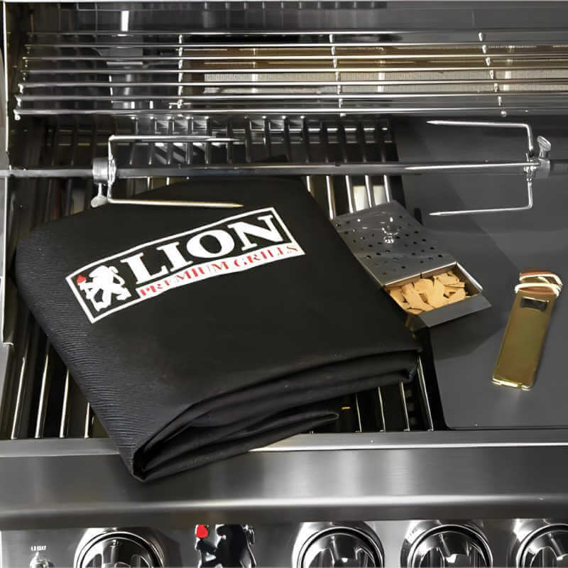 Lion Superior Q BBQ Island: L75000 32-Inch Grill | Included Grill Accessories