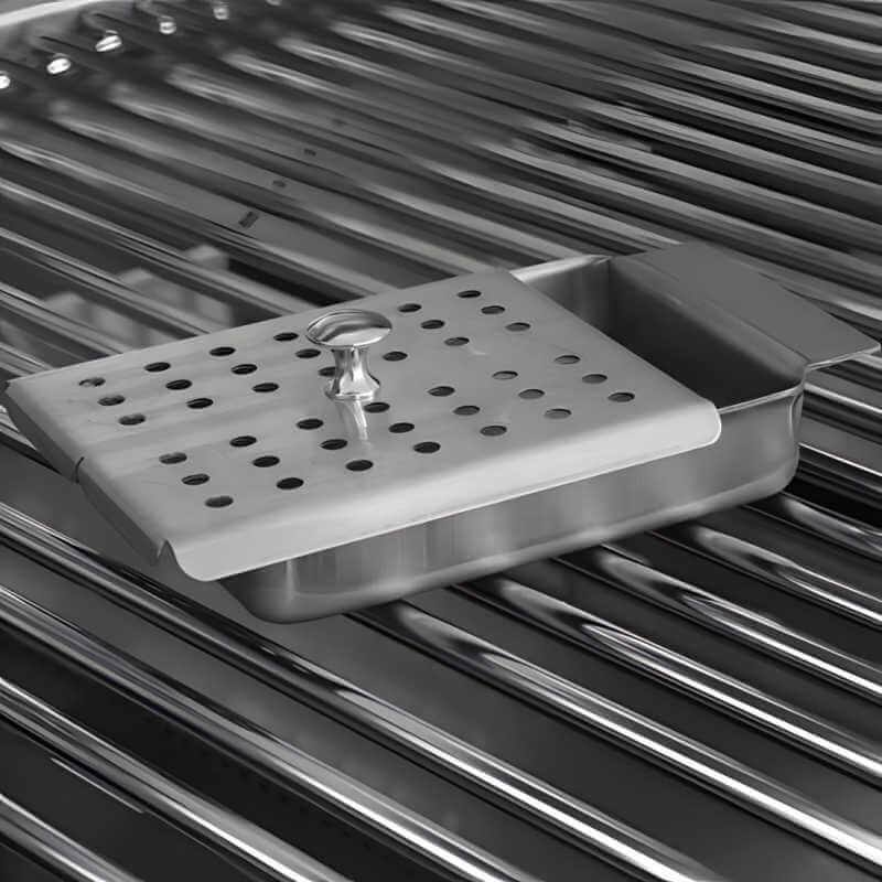 Lion Superior Q BBQ Island: L75000 32-Inch Grill | Stainless Steel Smoker Tray