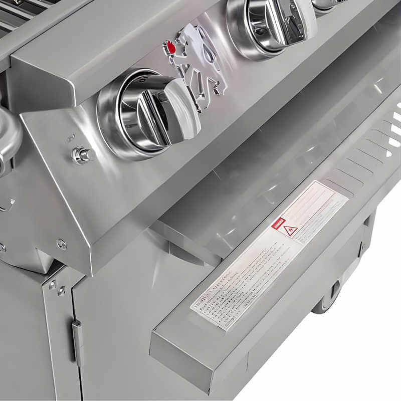 Lion Premium Q BBQ Island: L75000 32-In Grill, Side Burner, Fridge, Sink, Double Drawer, & Double Door