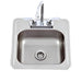 Lion Resort Q BBQ Island: 15-Inch Stainless Steel Sink with Faucet