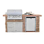 Lion Sensational Q BBQ Island: L75000 32-In Grill, Side Burner, Fridge, and Combo
