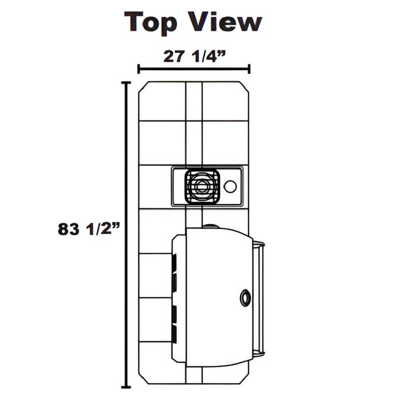 Lion Sensational Q BBQ Island: Dimensions Front View