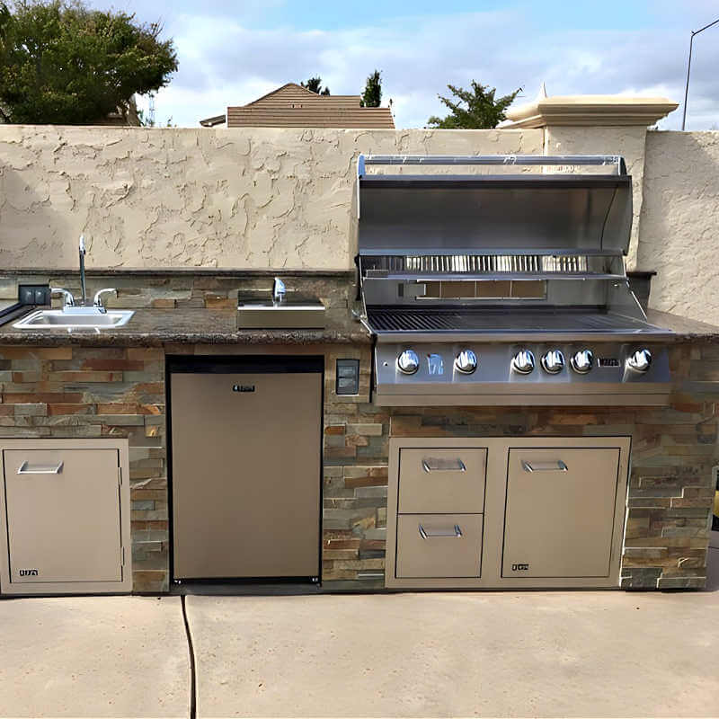 Outdoor Kitchen Side Burner Lion Stainless Steel Drop-In Single Side Burner