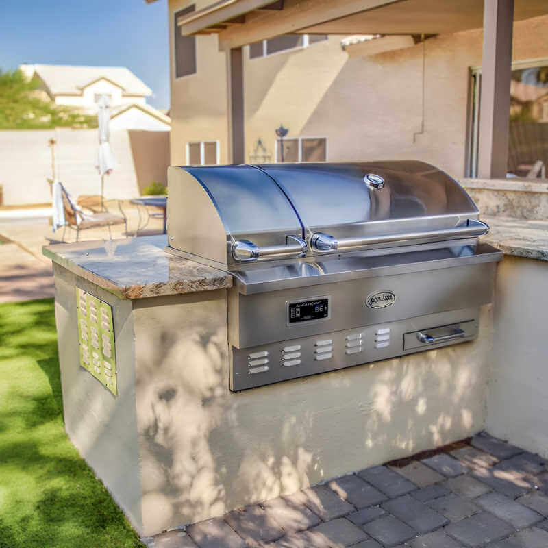 Louisiana Grills LG860BI Estate Series Built-In Pellet Grill | Shown in Grill Island