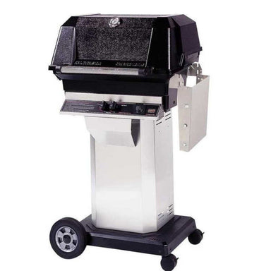 MHP JNR4DD Gas Grill With Stainless Steel Shelves & Stainless Cart