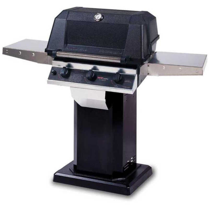 MHP Tri-Burn W3G4DD Gas Grill | Black Patio Base