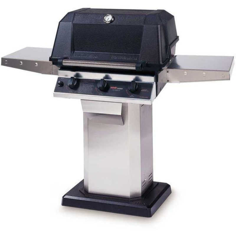 MHP Tri-Burn W3G4DD Gas Grill | Stainless Patio Base