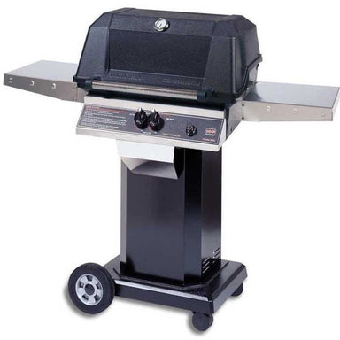 MHP Tri-Burn W3G4DD Gas Grill With SearMagic Grids On Black Cart