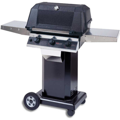 MHP WHRG4DD Hybrid Gas Grill W/ SearMagic Grids On Black Cart