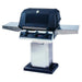 MHP WHRG4DD Hybrid Gas Grill W/ SearMagic Grids On Stainless Patio Base