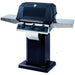 MHP WHRG4DD Hybrid Gas Grill W/ SearMagic Grids On Black Patio Base