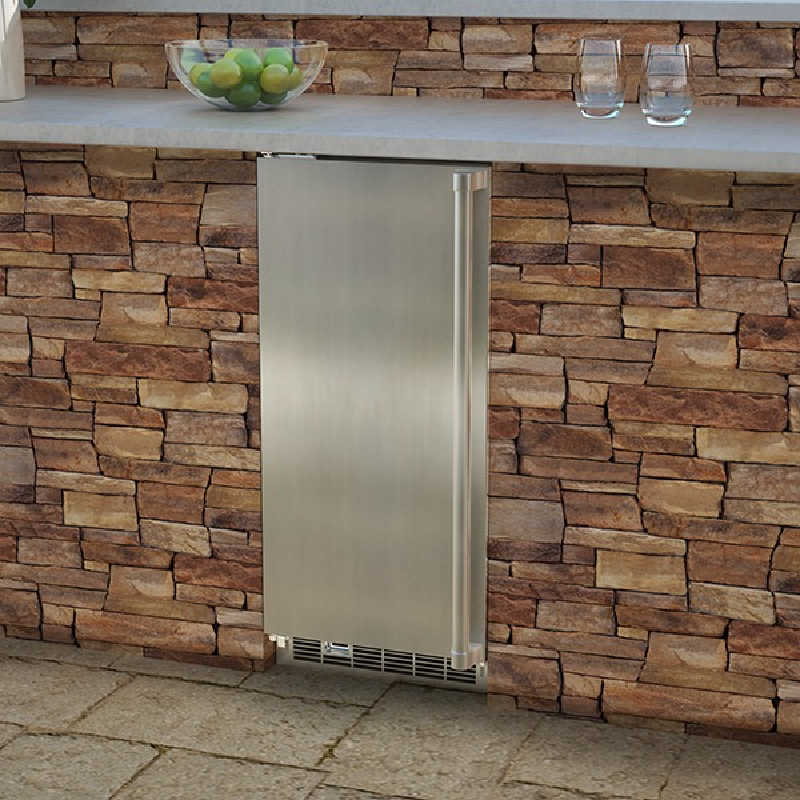 Marvel 2.7 Cu. Ft. Stainless Door Refrigerator | Outdoor Kitchen