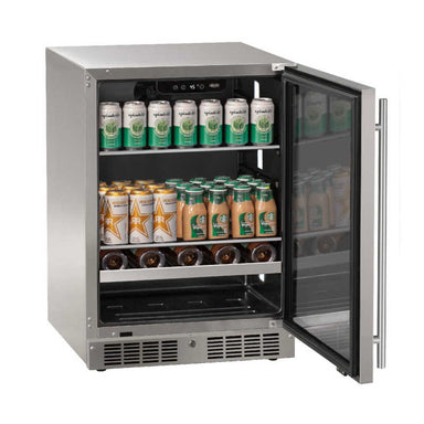 Marvel Essential 24-Inch Glass Door Beverage Center with Lock | Interior