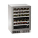 Marvel Essential 24-Inch Stainless Glass Door Dual Zone Wine Refrigerator with Lock