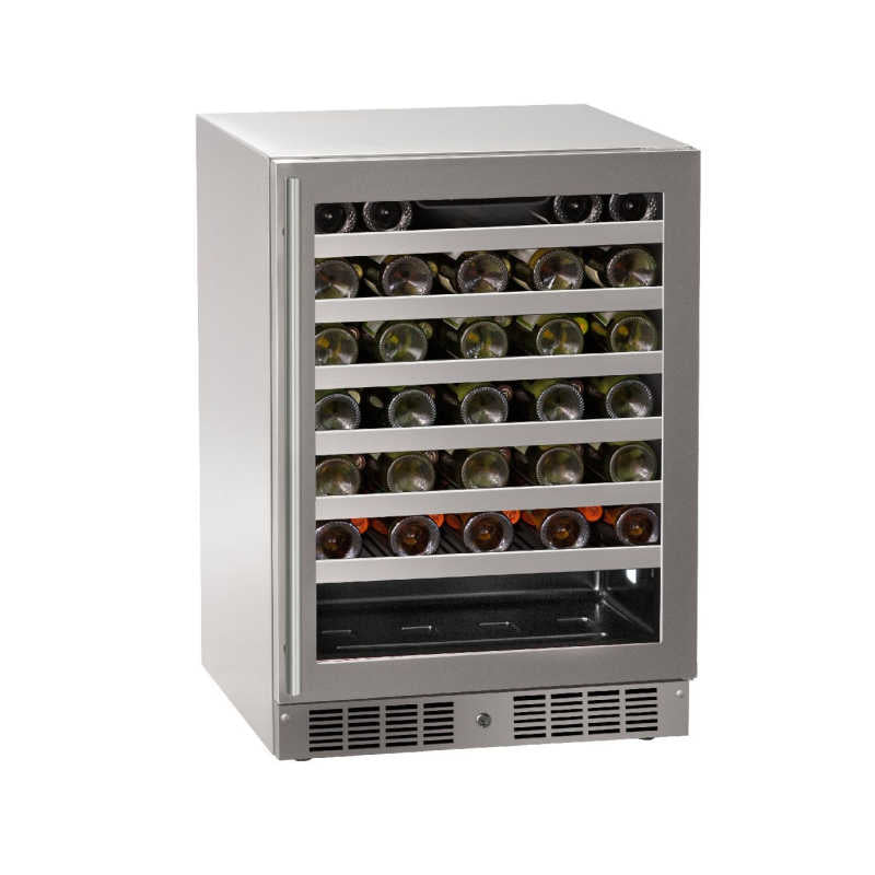 Marvel Essential 24-Inch Stainless Glass Door Wine Refrigerator with Lock
