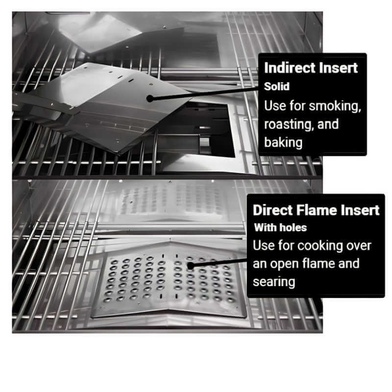 Memphis Grills Elite Cart ITC3 Freestanding Pellet Grill | Direct Flame Insert Diagram