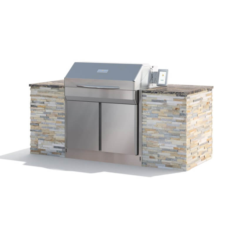 Memphis Grills Slide-In Kit Cart ITC3 | Shown Installed in Grill Island