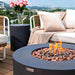 Modeno Venice Slate Black Round Concrete Fire Table with High BTU Flame