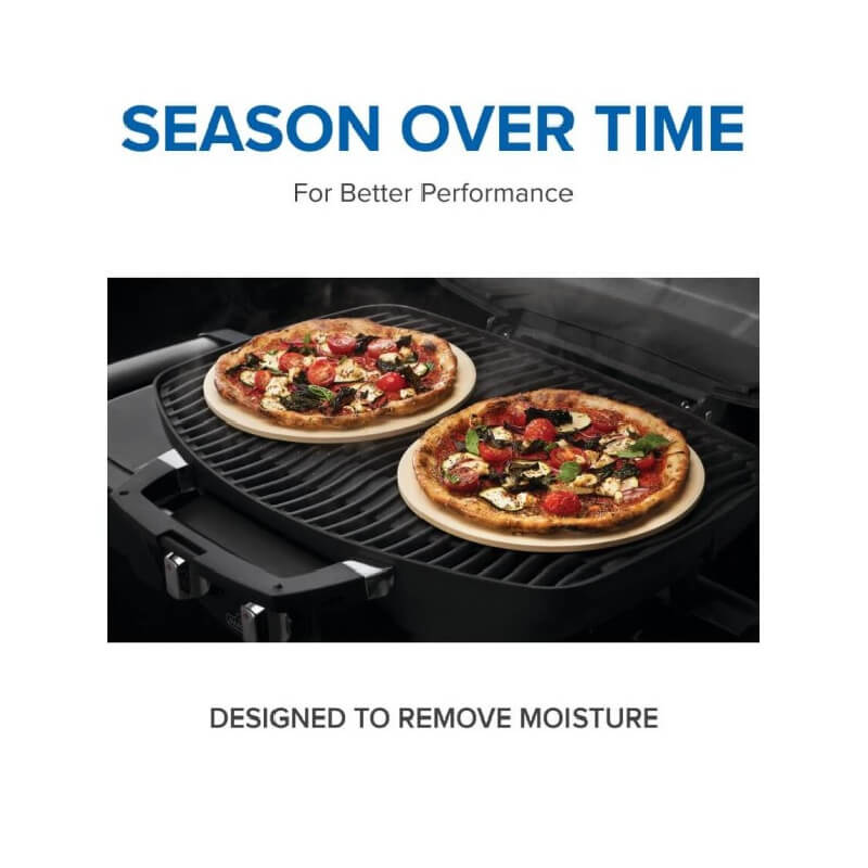 Napoleon 10 Inch Personal Sized Pizza/Baking Stone Set & Baking Stone Set | Seasoning