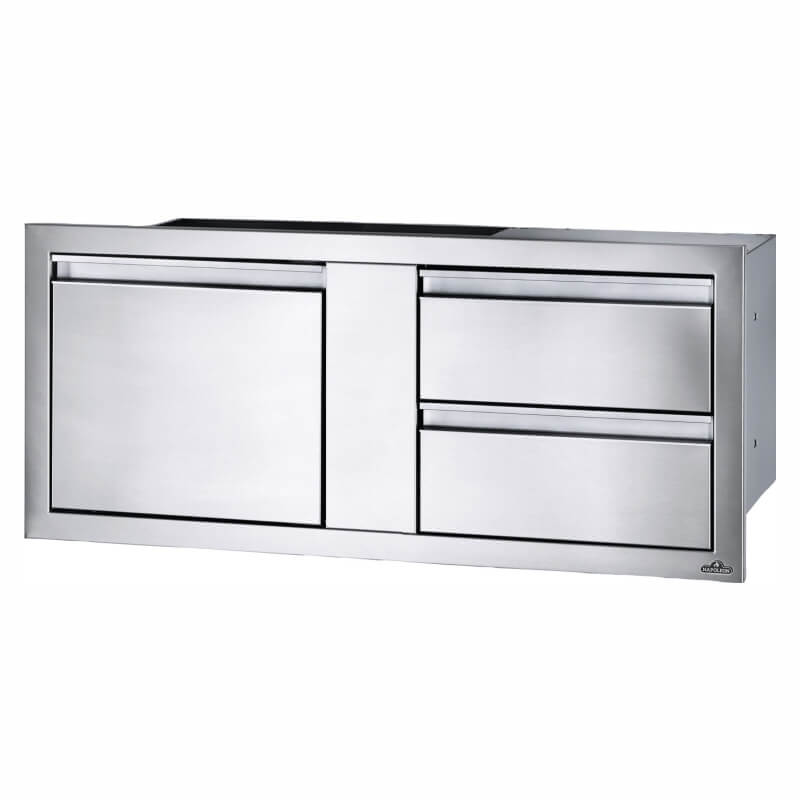 Napoleon 42 x 16 Inch Door & Double Drawer Combo | 304 Stainless Steel
