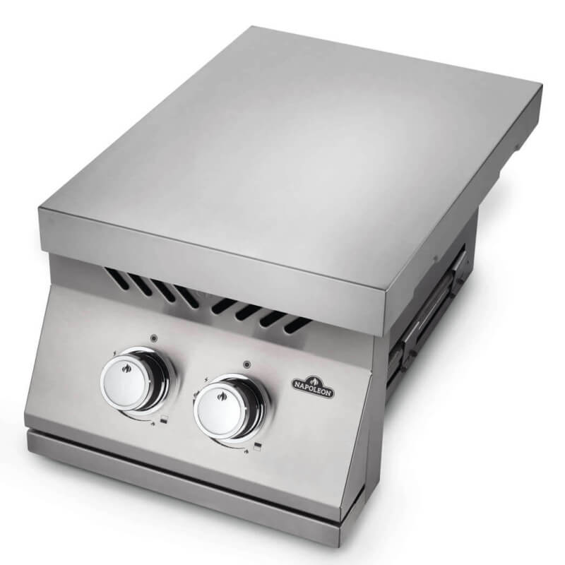 Napoleon Built-In 500 Series Double Side Burner | Stainless Steel Lid