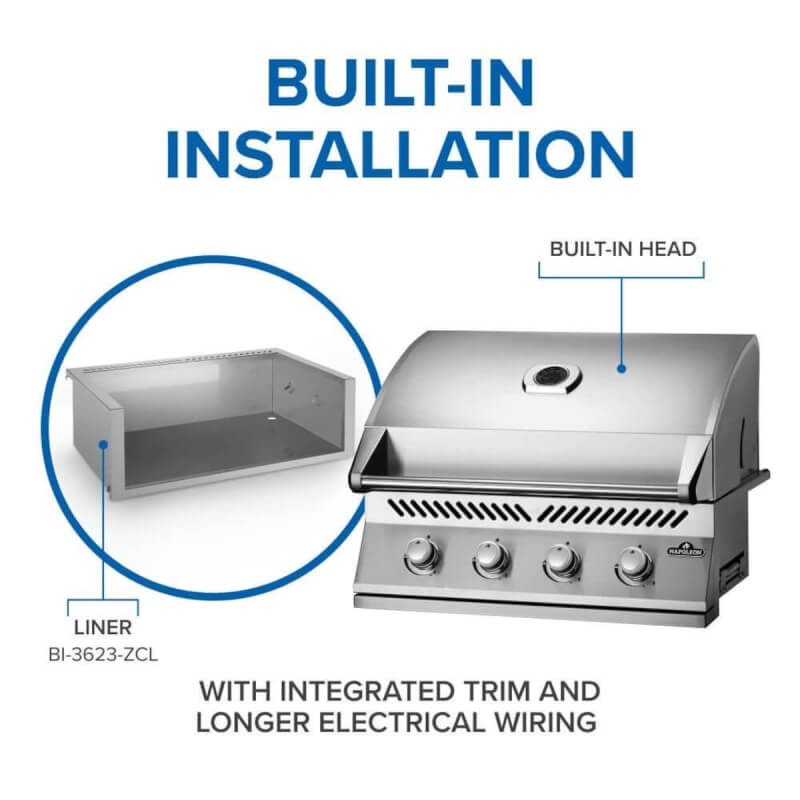 Napoleon 500 Series Grill | Built-In Installation w/ Insulated Jacket