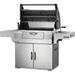 Napoleon Professional Freestanding Charcoal Grill | Hood Opened