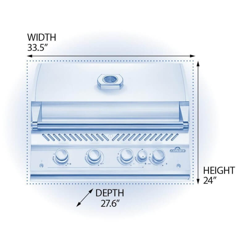 Napoleon 700 Series 32" Built-In Grill | Dimensions