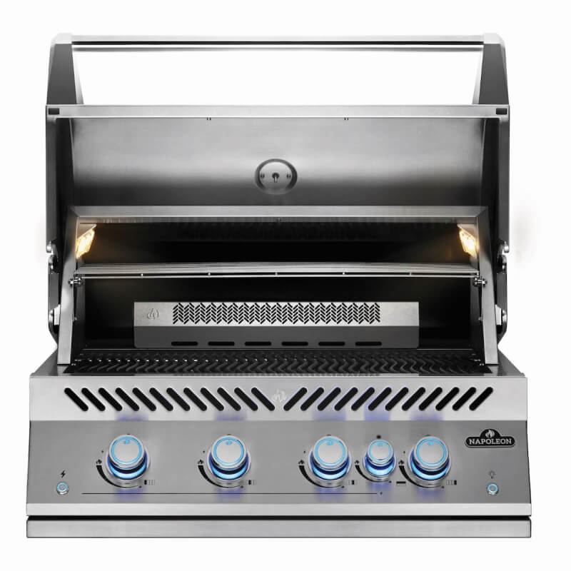 Napoleon 700 Series 5-Burner 32-Inch Built-In Gas Grill | Hood Opened