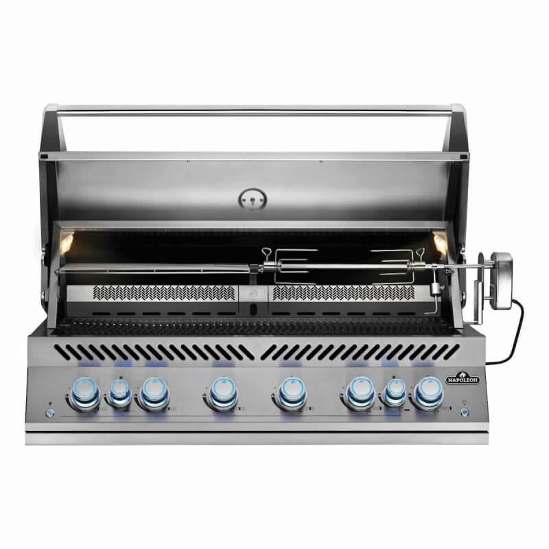 Napoleon 700 Series 6-Burner 44-Inch Built-In Gas Grill | Split Rotisserie Kit