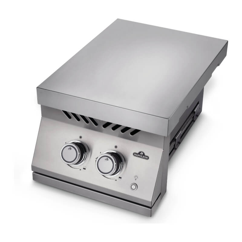 Napoleon 700 Series Dual Range Top Burner | Stainless Steel Protective Lid