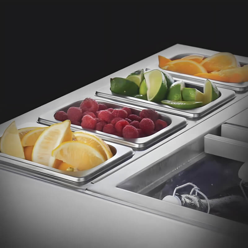Napoleon 24 Inch Beverage Center | Four Removable Condiment Trays