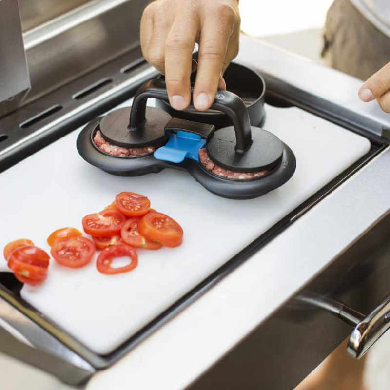 Napoleon Gourmet Burger Press Kit | Shown Pressing Burgers