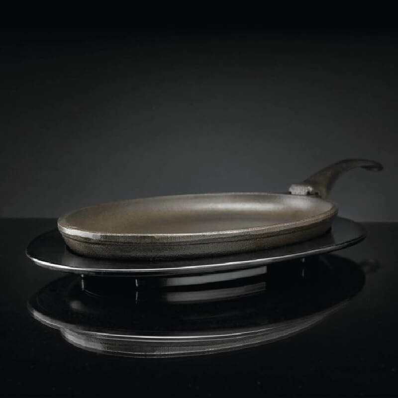 Napoleon Cast Iron Skillet w/ Removable Handle | Angled View